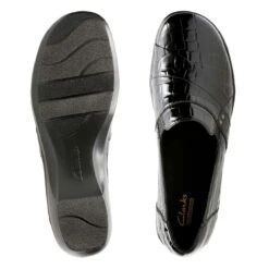 Clarks May Marigold Black Croco Slip-On Loafer 13 Clarks May Marigold Black Croco Slip-On Loafer -Wonders Shop 26122617 6