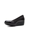 Clarks Elin Palm Black Leather Wedge Heel 1 Clarks Elin Palm Black Leather Wedge Heel -Wonders Shop 26149580 4