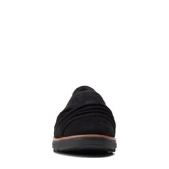 Clarks Sharon Villa Black Suede Wedge Loafer 10 Clarks Sharon Villa Black Suede Wedge Loafer -Wonders Shop 26153283 3