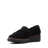 Clarks Sharon Villa Black Suede Wedge Loafer 1 Clarks Sharon Villa Black Suede Wedge Loafer -Wonders Shop 26153283 4