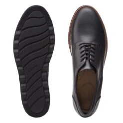 Clarks Sharon Noel Black Leather Lace-Up Wedge Oxford 10 Clarks Sharon Noel Black Leather Lace-Up Wedge Oxford -Wonders Shop 26155990 7