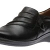 Clarks Everlay Heidi Black Leather Slip-On 1 Clarks Everlay Heidi Black Leather Slip-On -Wonders Shop CLAEVERLAYH01