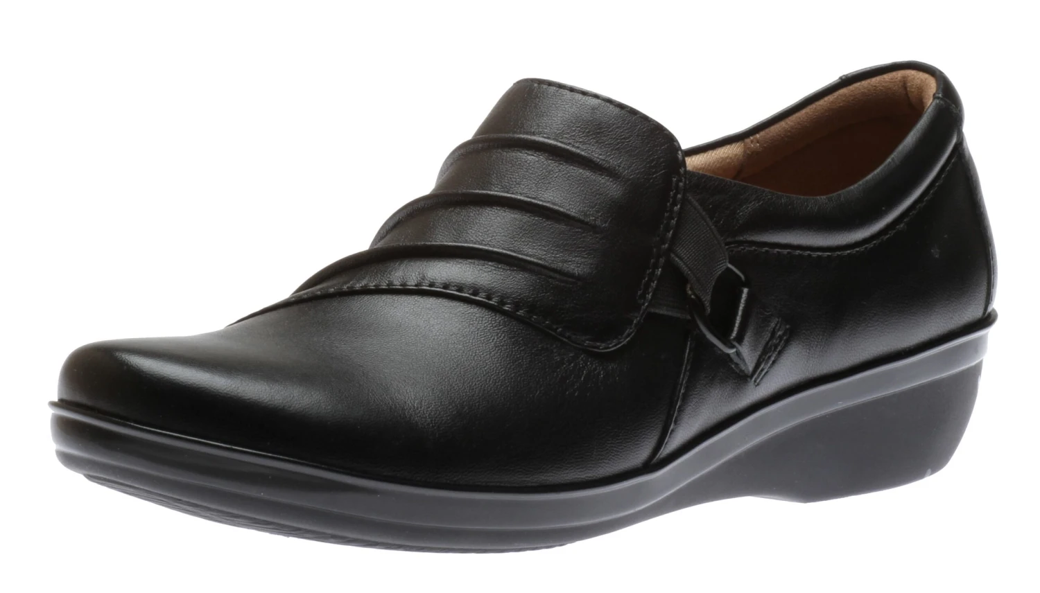 Clarks Everlay Heidi Black Leather Slip-On 3 Clarks Everlay Heidi Black Leather Slip-On