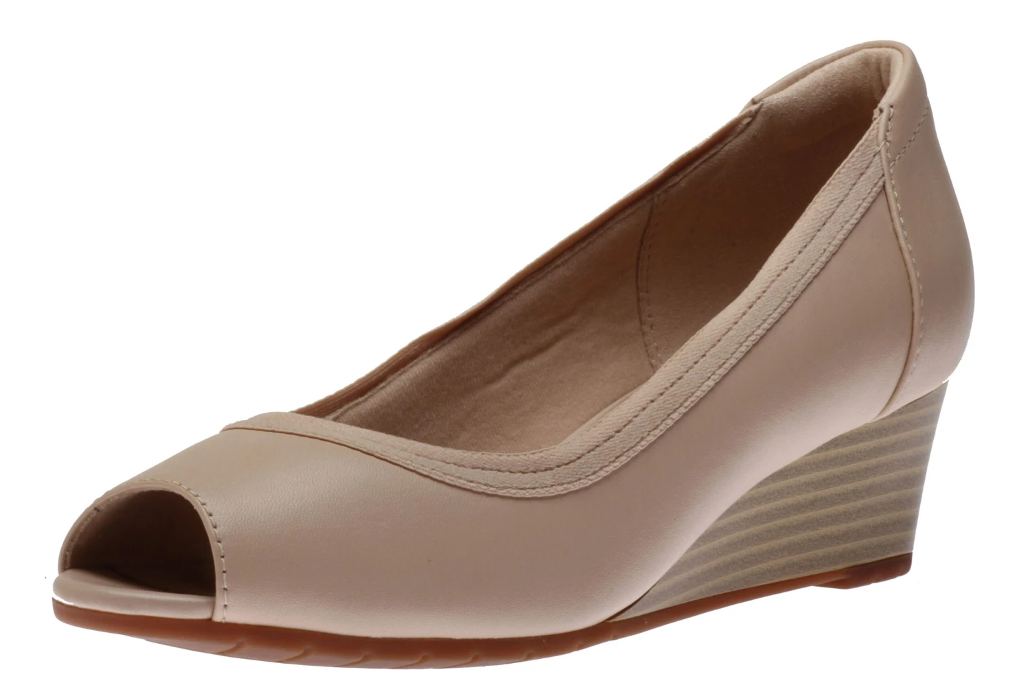 Clarks Mallory Charm Blush Leather Pump 3 Clarks Mallory Charm Blush Leather Pump