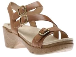 Dansko Sacha Tan Brown Leather Sandal
