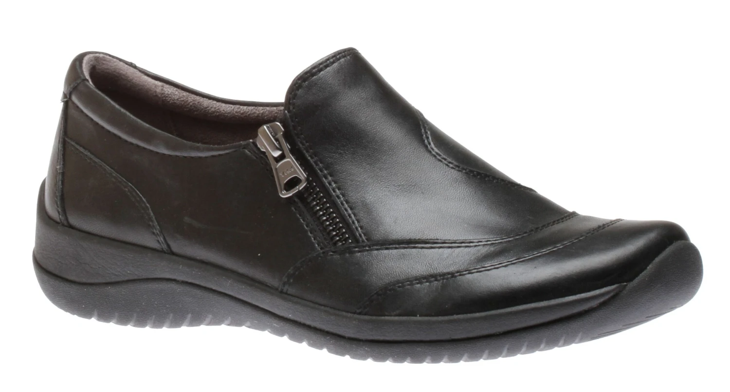 Kara Faraday Black Leather Zipper Slip-On Shoe 3 Kara Faraday Black Leather Zipper Slip-On Shoe