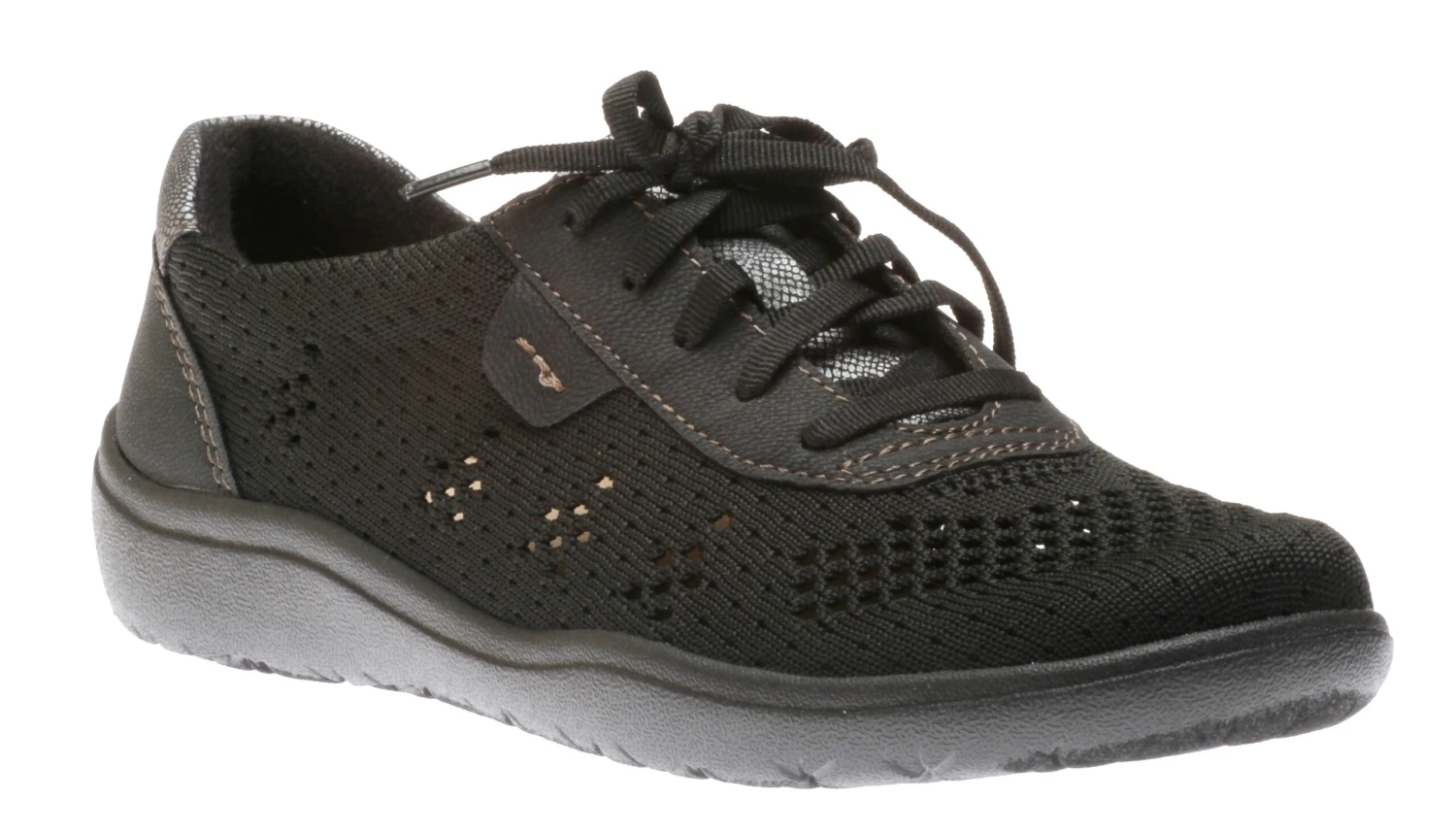 Paxton Petra Black Perforated Knit Lace-Up Sneaker 3 Paxton Petra Black Perforated Knit Lace-Up Sneaker