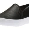 Keds Double Decker Black Perforated Leather Slip-On Sneaker 2 Keds Double Decker Black Perforated Leather Slip-On Sneaker -Wonders Shop KEDDOUBLEDP01