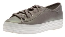 Keds Triple Kick Grey Iridescent Leather Lace-Up Platform Sneaker 10 Keds Triple Kick Grey Iridescent Leather Lace-Up Platform Sneaker -Wonders Shop KEDTRIPLEKI05 1