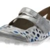 Remonte Space White Silver Blue Dot Cutout Mary Jane Flat Shoe 2 Remonte Space White Silver Blue Dot Cutout Mary Jane Flat Shoe -Wonders Shop RIER342782