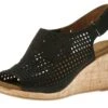 Rockport Briah Black Perforated Nubuck Leather Slingback Wedge Sandal 1 Rockport Briah Black Perforated Nubuck Leather Slingback Wedge Sandal -Wonders Shop ROCBRIAHSLING21