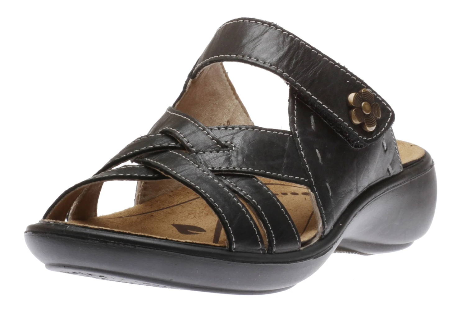 Ibiza 99 Black Leather Slide Sandal 3 Ibiza 99 Black Leather Slide Sandal