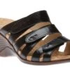 Calgary 01 Black Slide Wedge Sandal -Wonders Shop ROM23601 78100