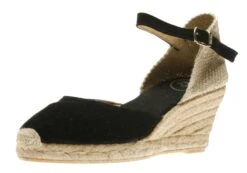 Toni Pons Lloret Black Suede Espadrille Wedge Sandal