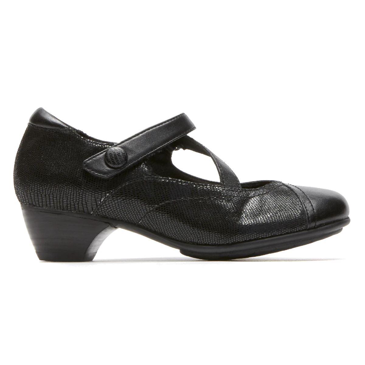 Portia Black Mary Jane Low Heel 4 Portia Black Mary Jane Low Heel - Image 2