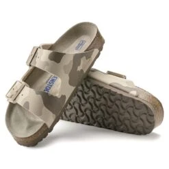 Birkenstock Arizona Soft Footbed Desert Soil Camo Grey Slide Sandal -Wonders Shop birarizona16b
