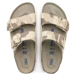 Birkenstock Arizona Soft Footbed Desert Soil Camo Grey Slide Sandal -Wonders Shop birarizona16c