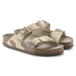 Birkenstock Arizona Soft Footbed Desert Soil Camo Grey Slide Sandal -Wonders Shop birarizona16d
