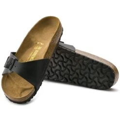 Birkenstock Madrid Birko-Flor Black Slide Sandal 10 Birkenstock Madrid Birko-Flor Black Slide Sandal -Wonders Shop birmadrid01a