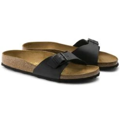Birkenstock Madrid Birko-Flor Black Slide Sandal 9 Birkenstock Madrid Birko-Flor Black Slide Sandal -Wonders Shop birmadrid01c