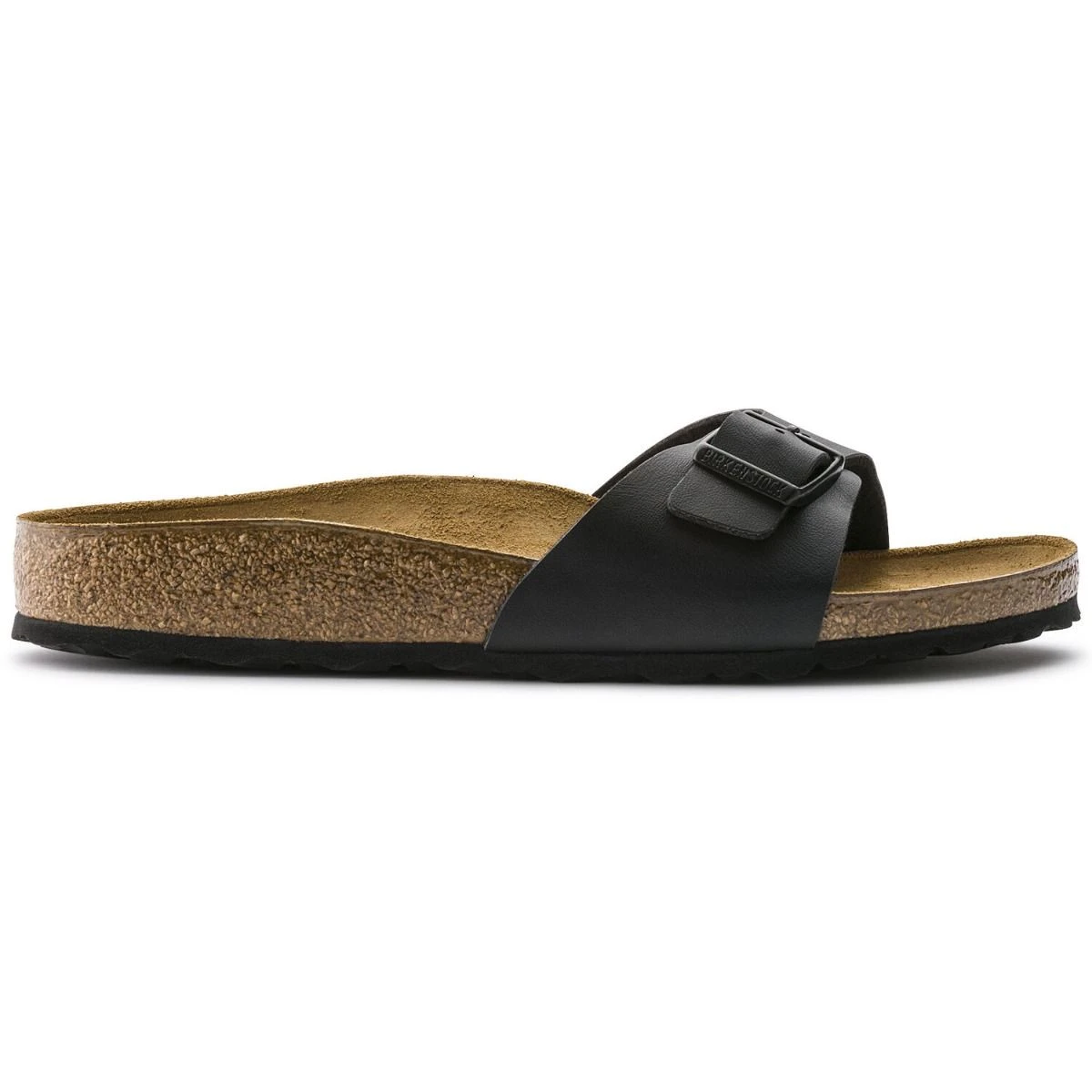 Birkenstock Madrid Birko-Flor Black Slide Sandal 4 Birkenstock Madrid Birko-Flor Black Slide Sandal - Image 2