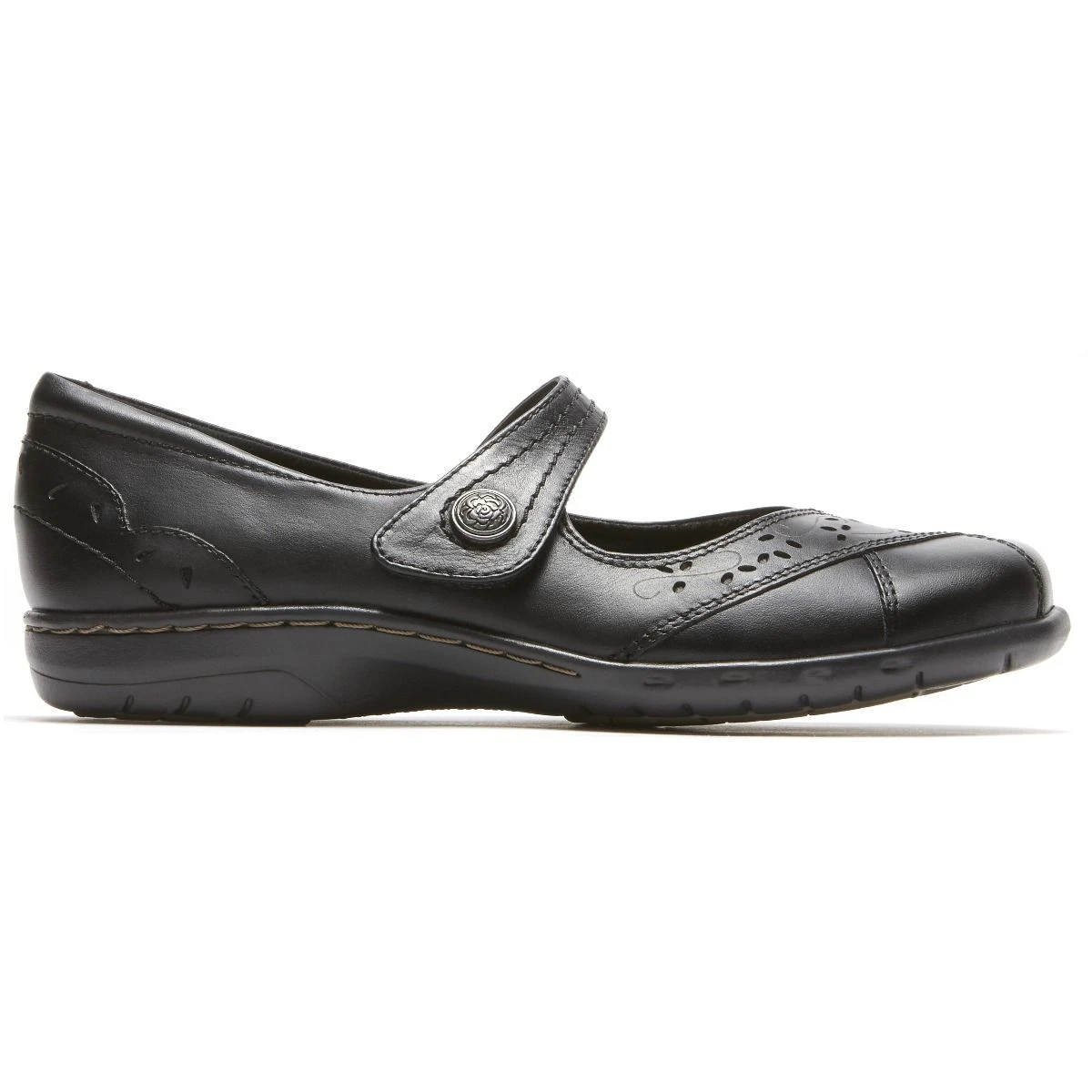 Petra Black Leather Mary Jane Flat 4 Petra Black Leather Mary Jane Flat - Image 2