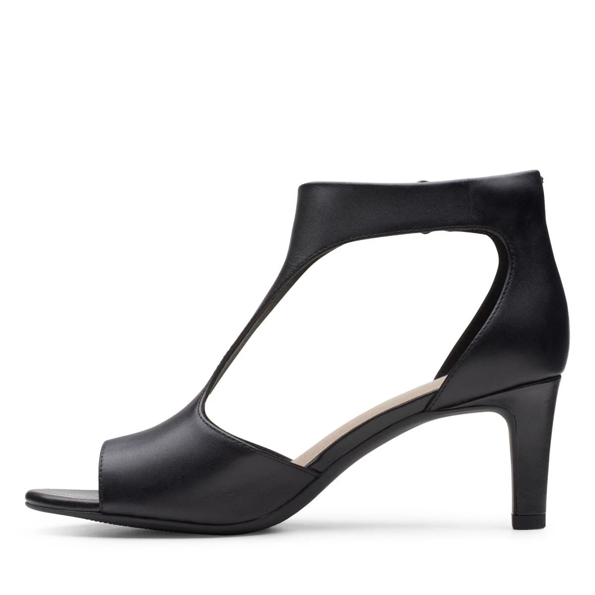 Clarks Alice Flame Black Leather Heeled Sandal 5 Clarks Alice Flame Black Leather Heeled Sandal - Image 3