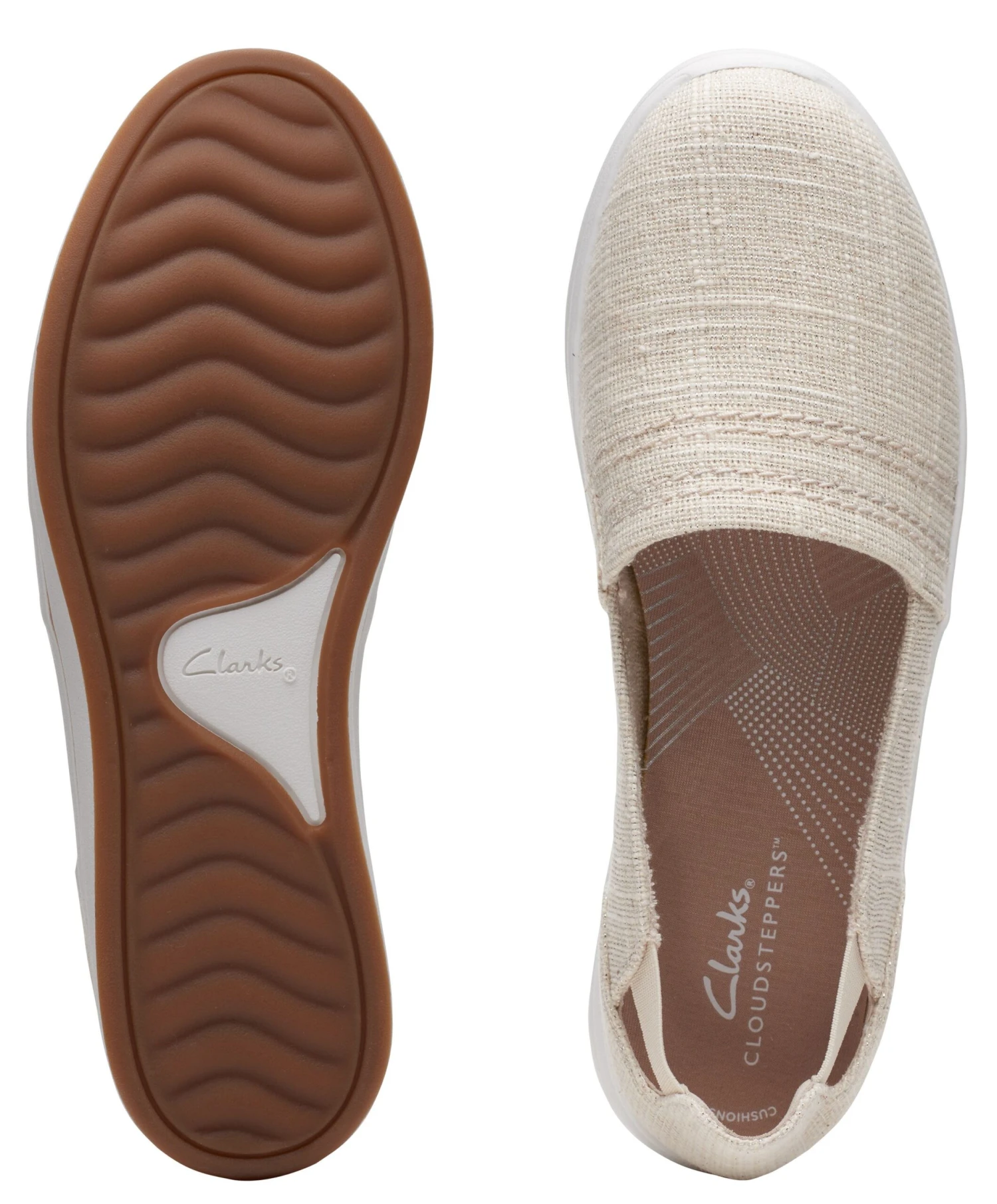 Clarks Breeze Step Beige Canvas Slip-On Sneaker 4 Clarks Breeze Step Beige Canvas Slip-On Sneaker - Image 2