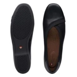 Clarks Un Darcey Ease Black Leather Flat 11 Clarks Un Darcey Ease Black Leather Flat -Wonders Shop claundarceye01d