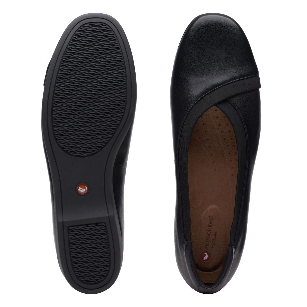 Clarks Un Darcey Ease Black Leather Flat 7 Clarks Un Darcey Ease Black Leather Flat - Image 5