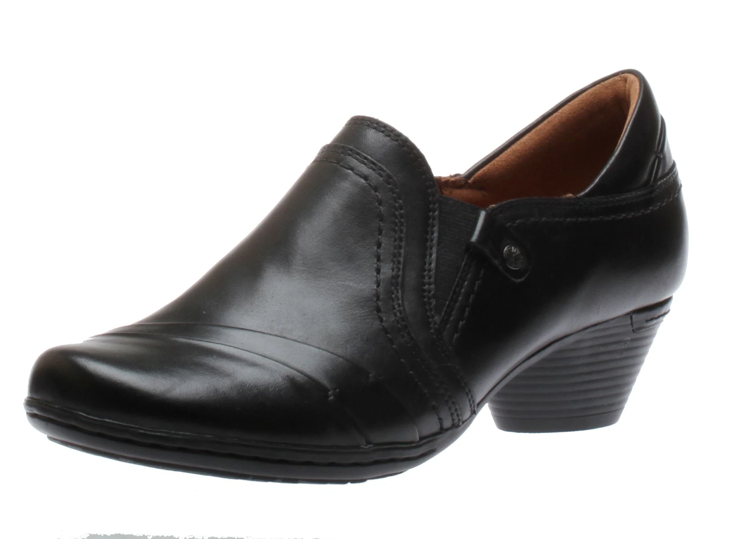 Laurel Slip-On Black Leather Low Heel 4 Laurel Slip-On Black Leather Low Heel - Image 2