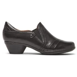 Laurel Slip-On Black Leather Low Heel 12 Laurel Slip-On Black Leather Low Heel -Wonders Shop coblaurelso01d