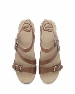 Dansko Sacha Tan Brown Leather Sandal -Wonders Shop dansacha07d