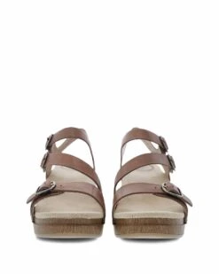 Dansko Sacha Tan Brown Leather Sandal -Wonders Shop dansacha07e