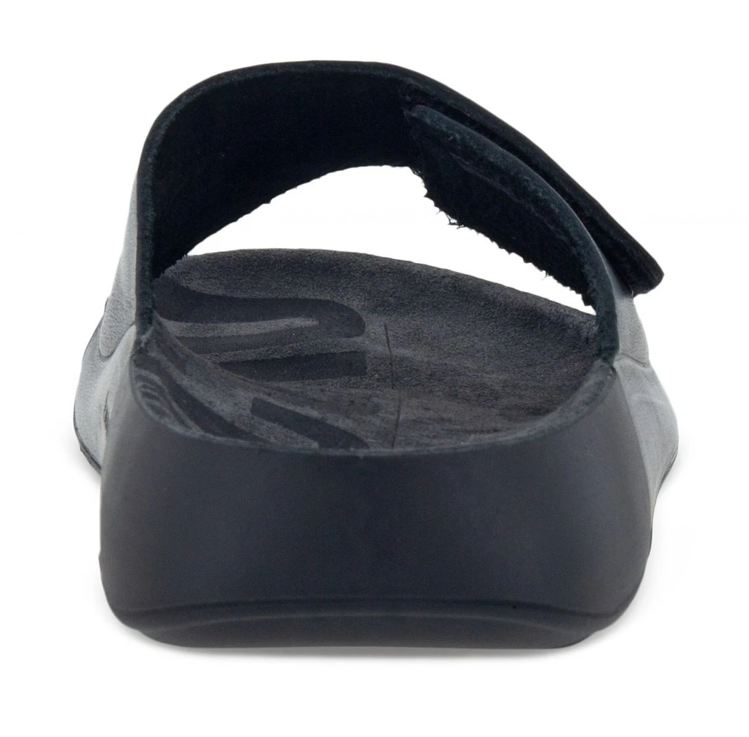 ECCO Women's 2nd Cozmo Black Leather Slide Sandal 4 ECCO Women's 2nd Cozmo Black Leather Slide Sandal - Image 2