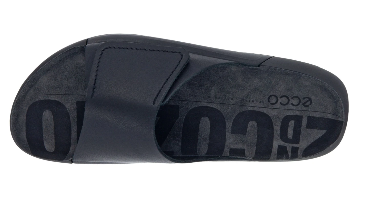 ECCO Women's 2nd Cozmo Black Leather Slide Sandal 5 ECCO Women's 2nd Cozmo Black Leather Slide Sandal - Image 3