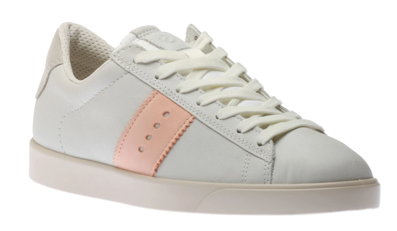 ECCO Street Lite White Peach Nectar Stripe Lace-Up Sneaker 5 ECCO Street Lite White Peach Nectar Stripe Lace-Up Sneaker - Image 3