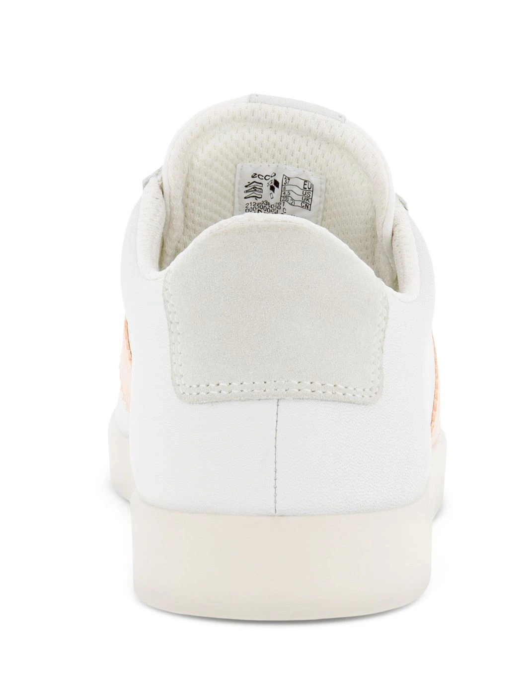 ECCO Street Lite White Peach Nectar Stripe Lace-Up Sneaker 4 ECCO Street Lite White Peach Nectar Stripe Lace-Up Sneaker - Image 2