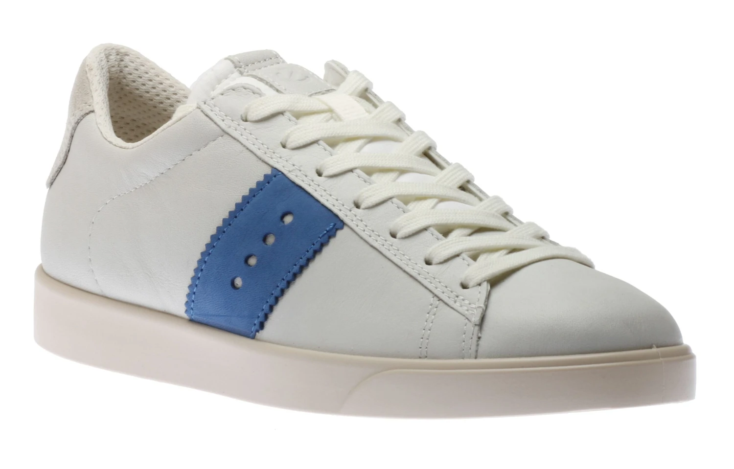 ECCO Street Lite White Regatta Blue Stripe Lace-Up Sneaker 3 ECCO Street Lite White Regatta Blue Stripe Lace-Up Sneaker
