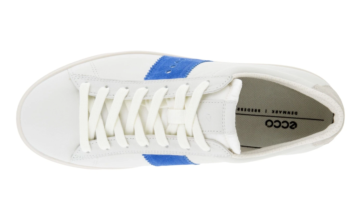 ECCO Street Lite White Regatta Blue Stripe Lace-Up Sneaker 4 ECCO Street Lite White Regatta Blue Stripe Lace-Up Sneaker - Image 2