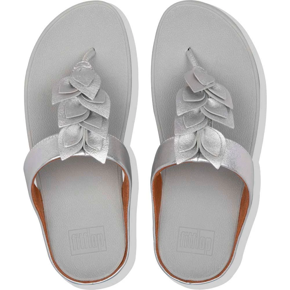 Fino Silver Leather Thong Sandal 4 Fino Silver Leather Thong Sandal - Image 2