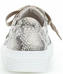 Gabor 43.330.30 Taupe Snakeskin Lace-Up Sneaker 4 Gabor 43.330.30 Taupe Snakeskin Lace-Up Sneaker - Image 2
