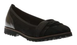 Gabor 54.107.17 Black Suede Leather Ballet Flat