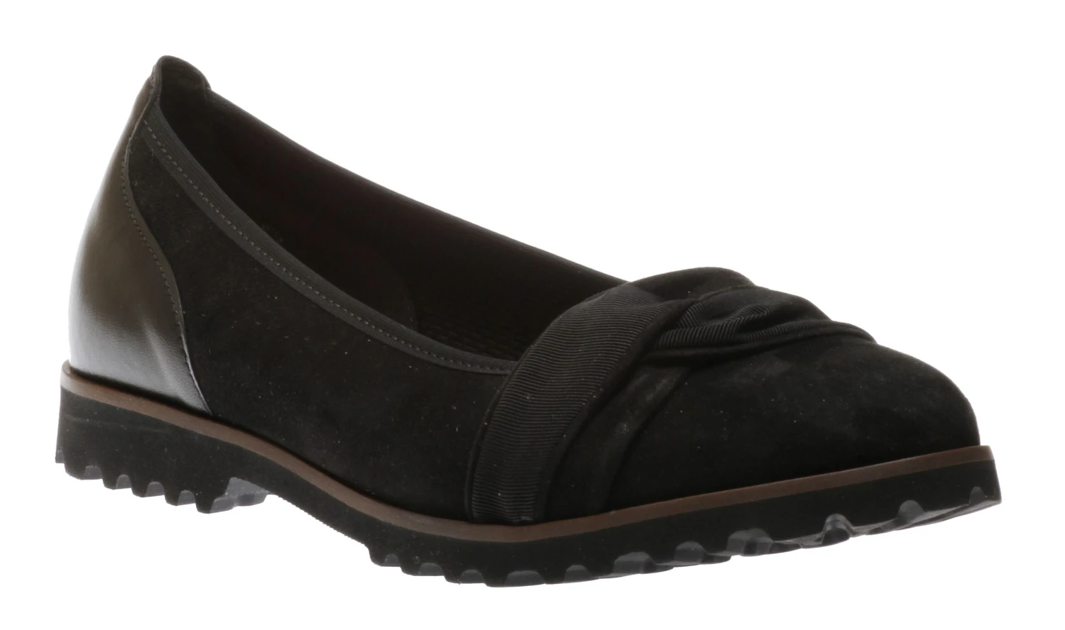 Gabor 54.107.17 Black Suede Leather Ballet Flat 3 Gabor 54.107.17 Black Suede Leather Ballet Flat