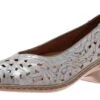 Rashida Metallic Perforated Leather Low Heel Pump 1 Rashida Metallic Perforated Leather Low Heel Pump -Wonders Shop jen5117794