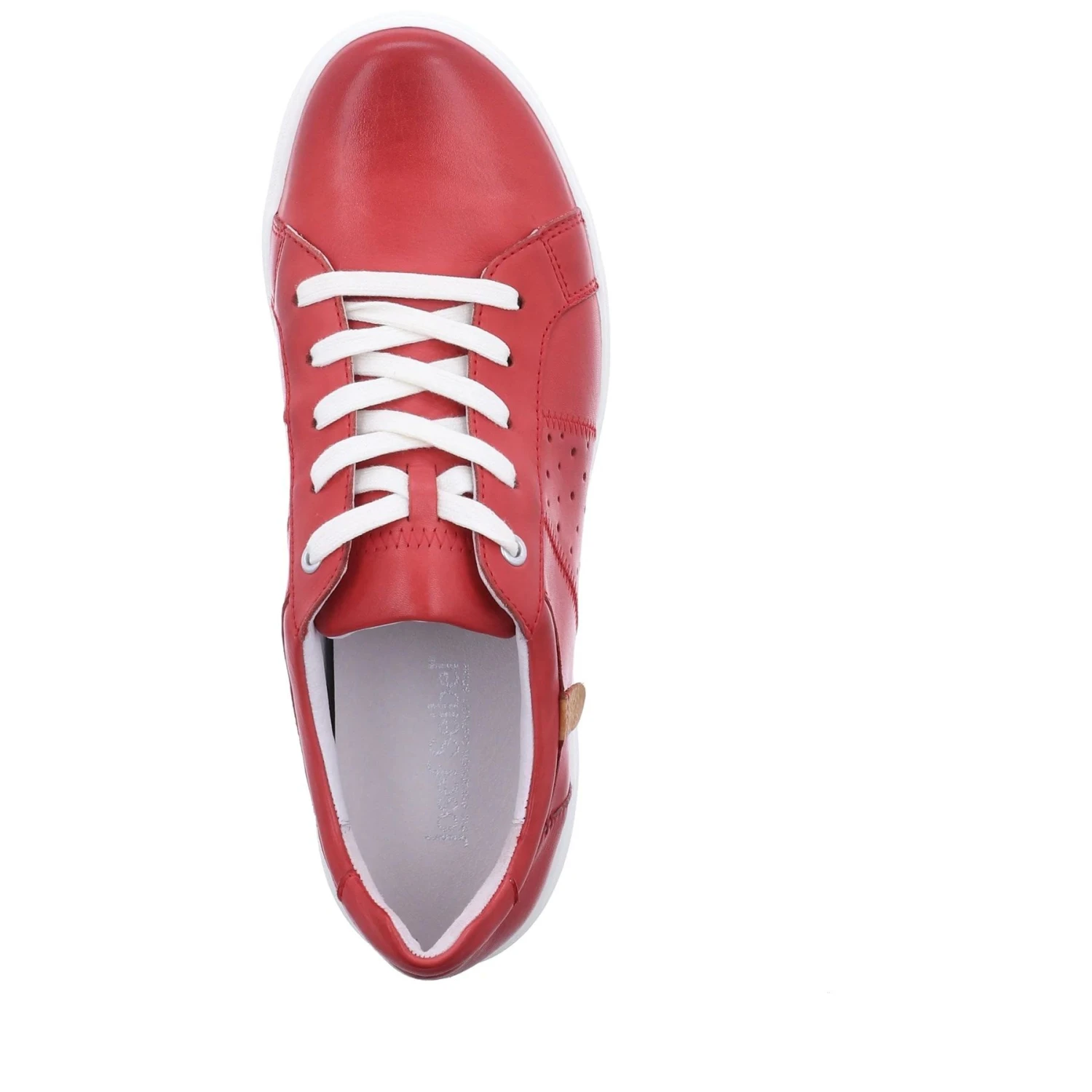 Josef Seibel Caren 01 Red Leather Lace-Up Sneaker 5 Josef Seibel Caren 01 Red Leather Lace-Up Sneaker - Image 3