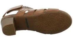 Josef Seibel Sunny 02 Nut Brown Perforated Cutout Leather Heel Sandal -Wonders Shop jos68302 128340c