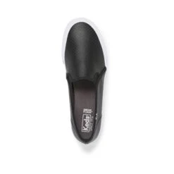 Keds Double Decker Black Perforated Leather Slip-On Sneaker 10 Keds Double Decker Black Perforated Leather Slip-On Sneaker -Wonders Shop keddoubledp01b
