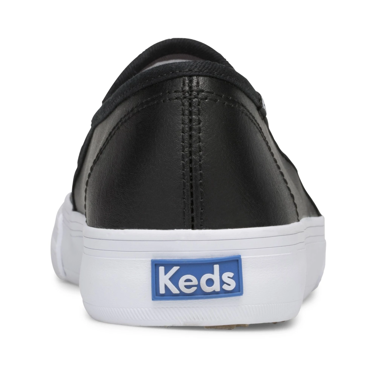 Keds Double Decker Black Perforated Leather Slip-On Sneaker 7 Keds Double Decker Black Perforated Leather Slip-On Sneaker - Image 5