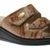 Beige Brown Snakeskin Slide Wedge Sandal 2 Beige Brown Snakeskin Slide Wedge Sandal -Wonders Shop lady157507